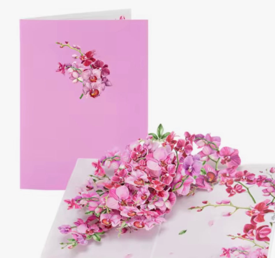 Pop-up Blumenkarte mit Umschlag