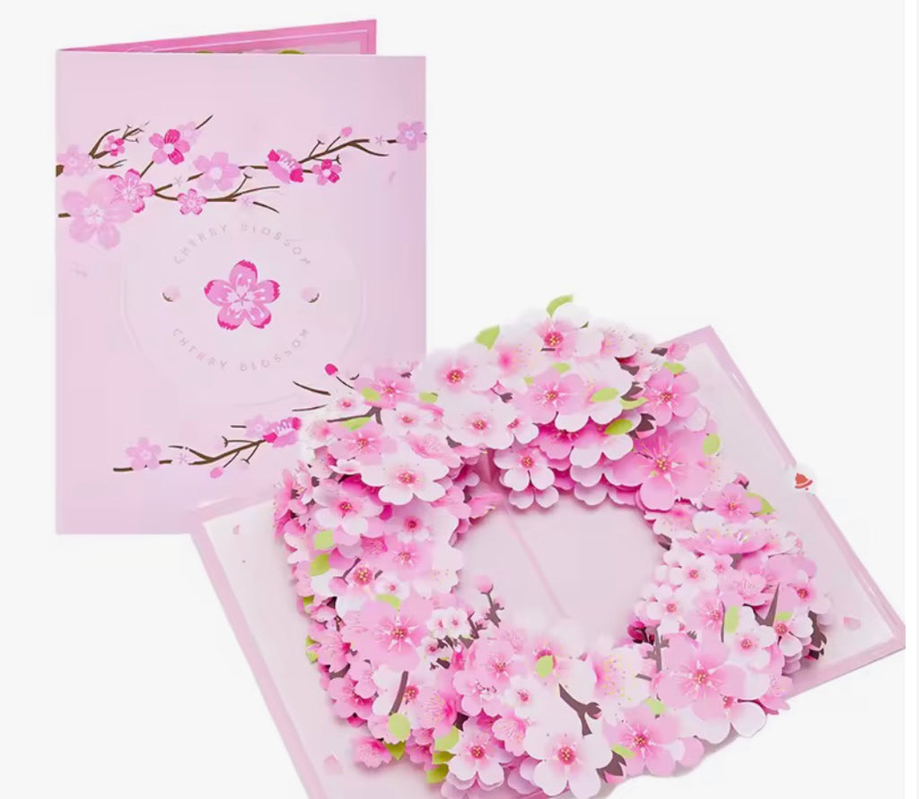 Pop-up Blumenkarte mit Umschlag